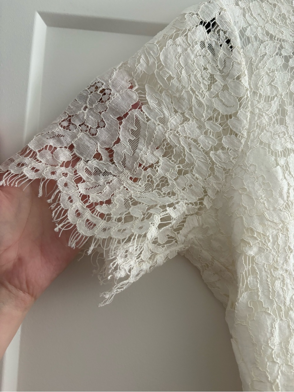 Lulu's Ivory Lace Midi Dress - Picture 3 of 9